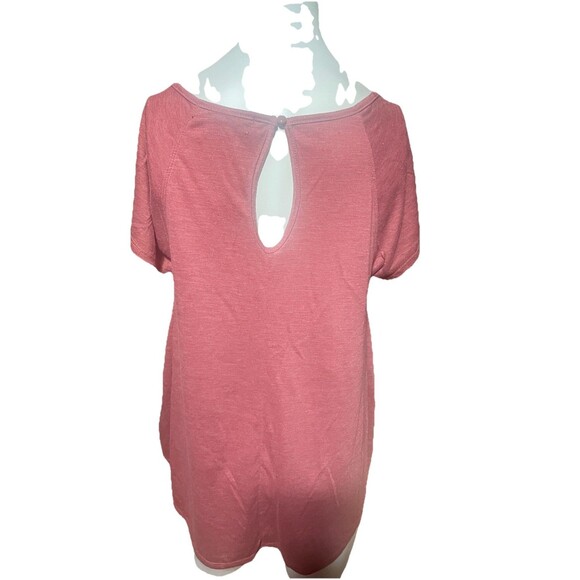 Almost Famous Mauve Short Sleeve Flowy Blouse Top XL - Picture 2 of 3